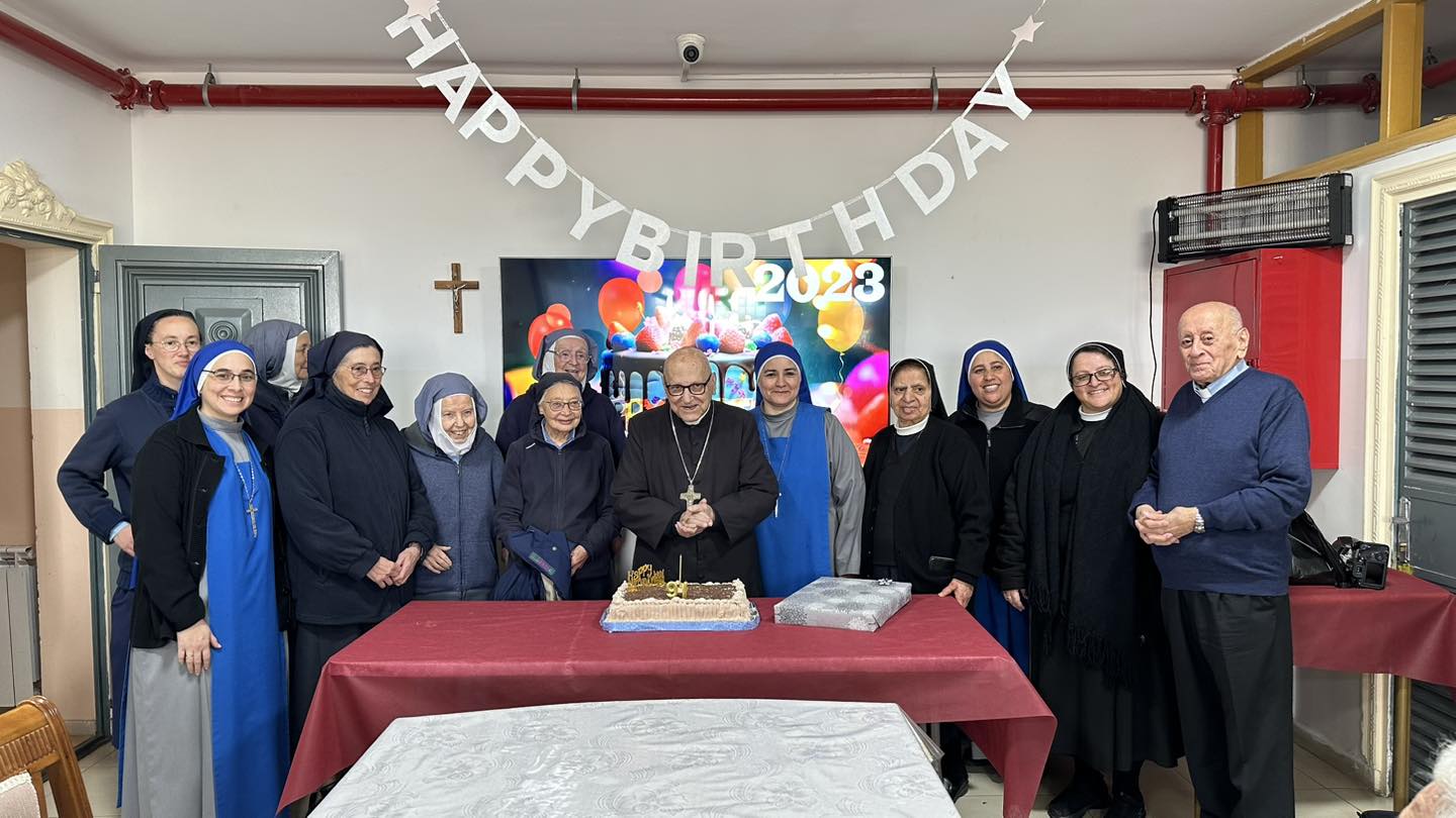 Lee más sobre el artículo Festejo del cumpleaños el ¨91¨ del Patriarca del Pueblo, Michel Sabbah – Palestina